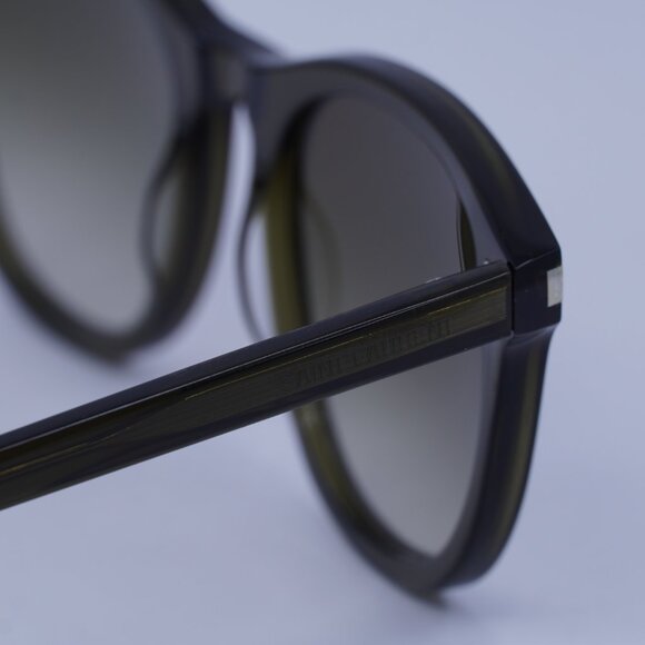 Saint Laurent SL401 007 Sunglasses Green Square Frame, Brown Lenses - Picture 5 of 11